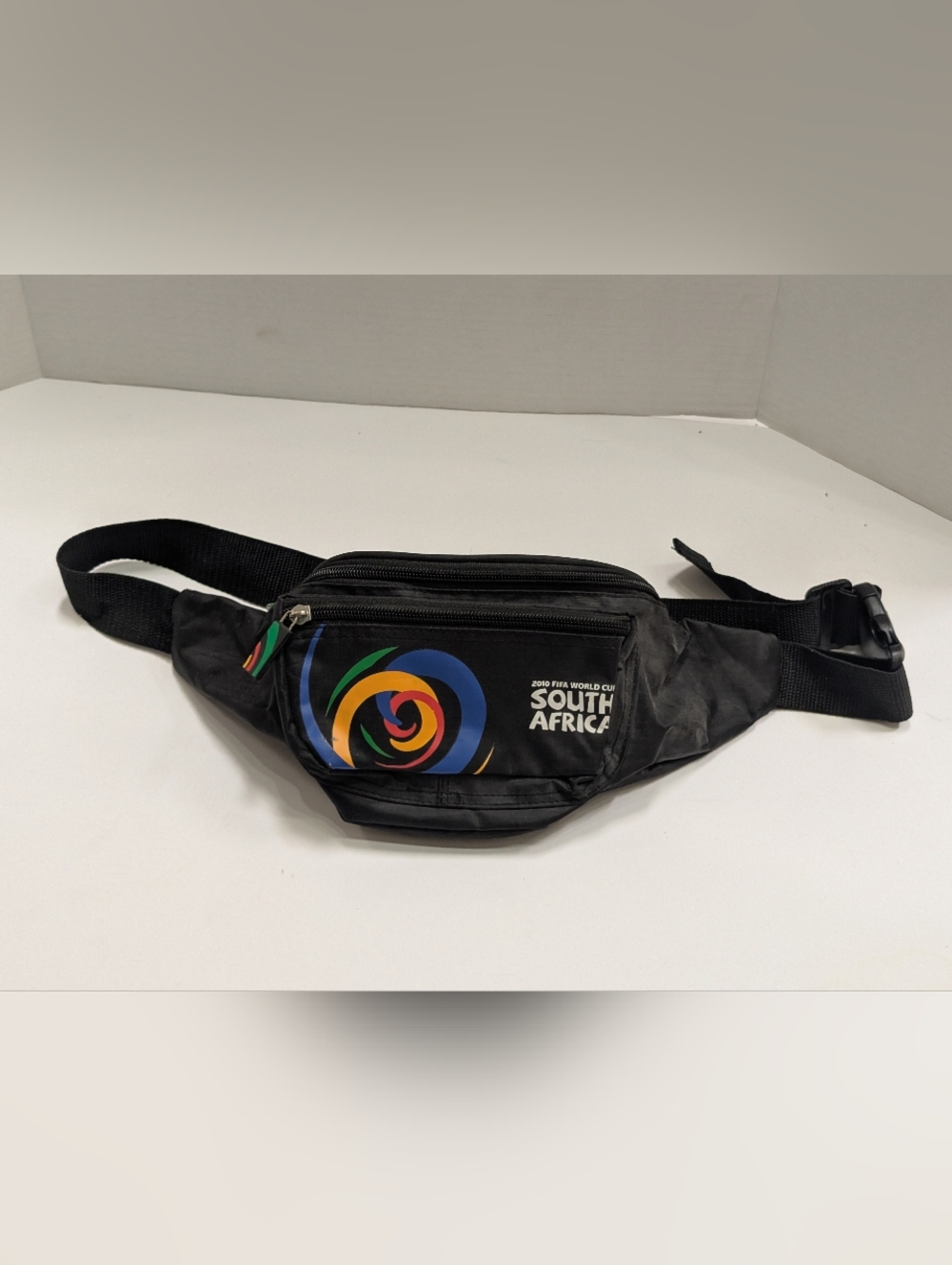 Vintage FIFA World Cup 2010 South Africa Black Fanny Pack Belt Bag Soccer Futbol